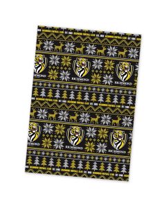 Richmond Tigers AFL Xmas Team Logo Wrapping Paper Giftwrap