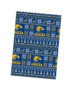 West Coast Eagles AFL Xmas Team Logo Wrapping Paper Giftwrap