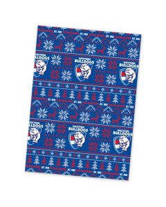 Western Bulldogs AFL Xmas Team Logo Wrapping Paper Giftwrap