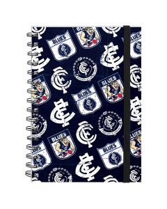 Carlton Blues AFL A5 Spiral Hard Cover Notebook
