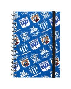 North Melbourne Kangaroos AFL A5 Spiral Hard Cover Notebook