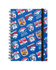 Western Bulldogs AFL A5 Spiral Hard Cover Notebook