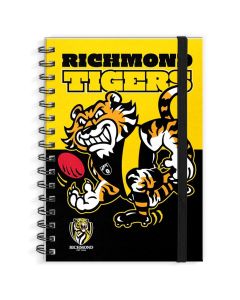 Richmond Tigers AFL A4 Spiral Hard Cover Mascot Notebook