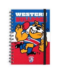 Western Bulldogs AFL A4 Spiral Hard Cover Mascot Notebook