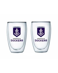Fremantle Dockers AFL Double Walled Glasses Set