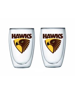 Hawthorn Hawks AFL Double Walled Glasses Set