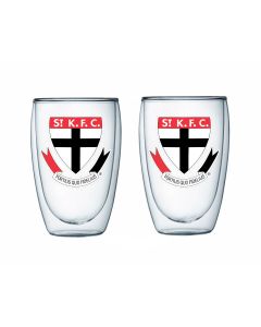St Kilda Saints AFL Double Walled Glasses Set