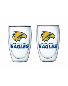 West Coast Eagles AFL Double Walled Glasses Set