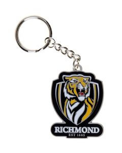Richmond Tigers AFL Team Logo Metal Keyring