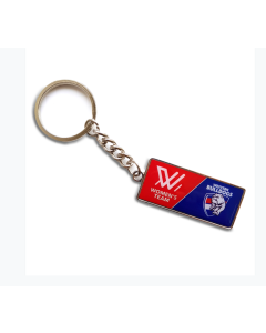 Western Bulldogs AFLW Team Logo Metal Keyring