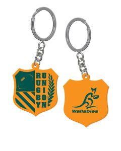 Wallabies Rugby Union Logo Rubber Keyring