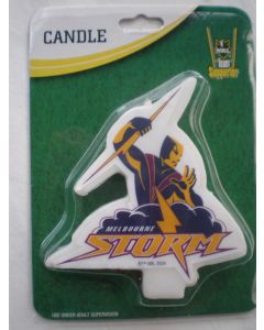 Melbourne Storm NRL Team Logo Large Candle