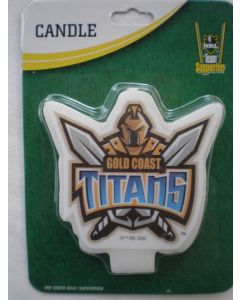 Gold Coast Titans NRL Team Logo Large Candle