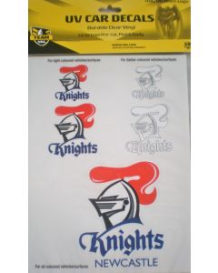 Newcastle Knights NRL UV Car Decals 5 Stickers per sheet