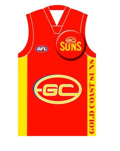 Gold Coast Suns AFL Guernsey Badge Greeting Card