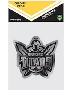 Gold Coast Titans NRL Chrome Car Decal Sticker