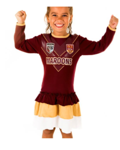 Queensland State of Origin NRL Girls Dress Size 2