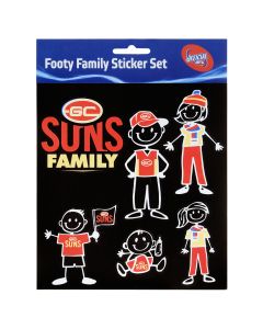 Gold Coast Suns AFL My Footy Family 14 Sticker Sheet