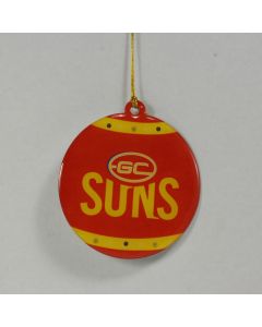 Gold Coast Suns AFL Set of 3 Christmas LED Bauble Decorations 