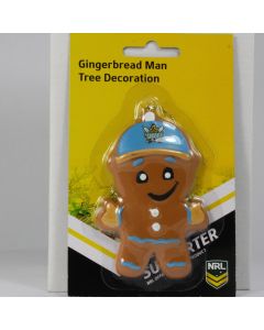 Gold Coast Titans NRL Gingerbread Man Christmas Decoration