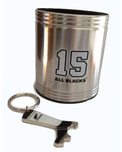 New Zealand All Blacks Stubby Holder - Bottle Opener Set