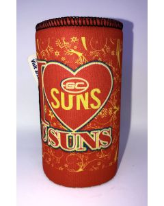Gold Coast Suns AFL Skinny Can Cooler Stubby Holder