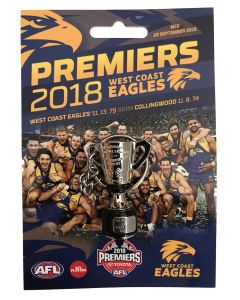West Coast Eagles AFL Premiers 2018 Trophy Keyring 