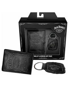 Jack Daniel's PU Leather Wallet and Keyring Gift Set