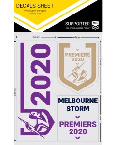 Melbourne Storm NRL 2020 Premiers 3 Logo Decals