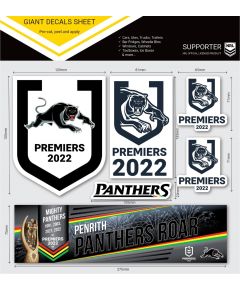 Penrith Panthers NRL 2022 Premiers Giant Decal Sheet