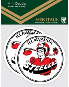 Illawara Steelers NRL Heritage Logo Mini Decal Stickers 