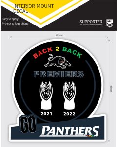 Penrith Panthers NRL 2022 Premiers Interior Mount Decal