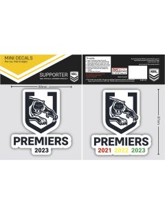 Penrith Panthers NRL 2023 Premiers Mini Decal Stickers