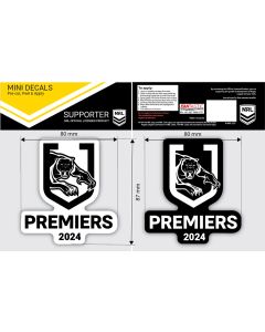 Penrith Panthers NRL 2024 Premiers Mini Decal Stickers