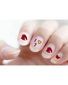 Brisbane Broncos NRL Nail Art Decals