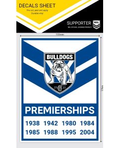 Canterbury Bulldogs NRL Heritage Premiership Decal Sticker