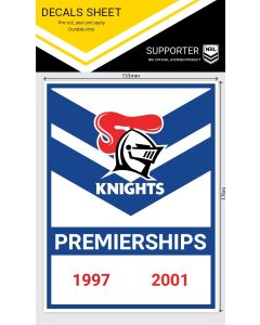 Newcastle Knights NRL Heritage Premiership Decal Sticker