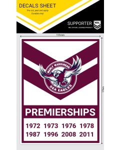 Manly Sea Eagles NRL Heritage Premiership Decal Sticker