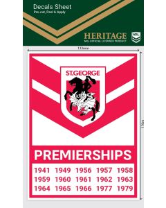 St George NRL Heritage Premiership Decal Sticker