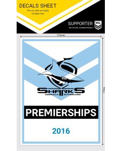 Cronulla Sharks NRL Heritage Premiership Decal Sticker