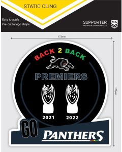 Penrith Panthers NRL 2022 Premiers Static Cling Decal