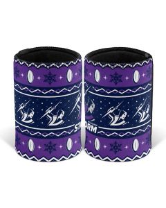 Melbourne Storm NRL Christmas Can Cooler Stubby Holder 2026