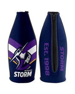 Melbourne Storm NRL Long Neck Tallie Beer Bottle Cooler Holder Wine Bottle