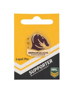 10 x Brisbane Broncos NRL Logo Lapel Pins 