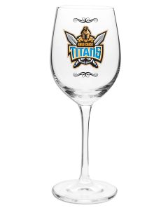 Gold Coast Titans NRL Team Logo Wine Glass 