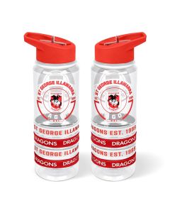St George Dragons NRL Tritan Drink Bottle with Wrist Bands