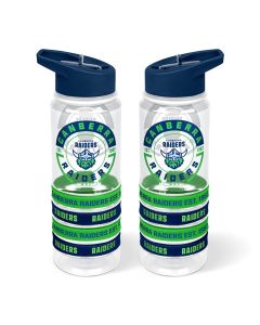 Canberra Raiders NRL Tritan Drink Bottle with Wrist Bands