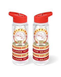 Dolphins NRL Tritan Drink Bottle with Wrist Bands