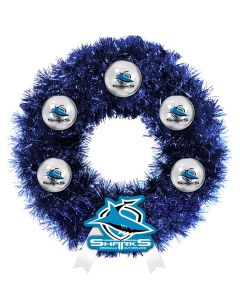 Cronulla Sharks NRL Christmas Xmas Wreath
