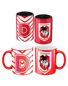 St George Dragons NRL Metallic Mug and Can Cooler Set